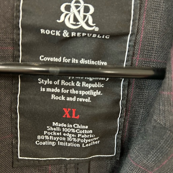 Rock & Republic 100%cotton dark academia preppy mens blazer lightweight classic - Picture 3 of 9